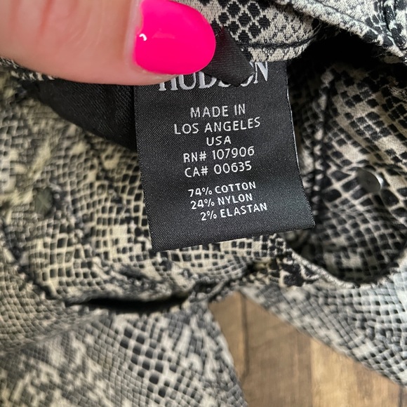 Hudson Skinny Pants Snakeskin Print Nico mid-rise - Picture 9 of 10